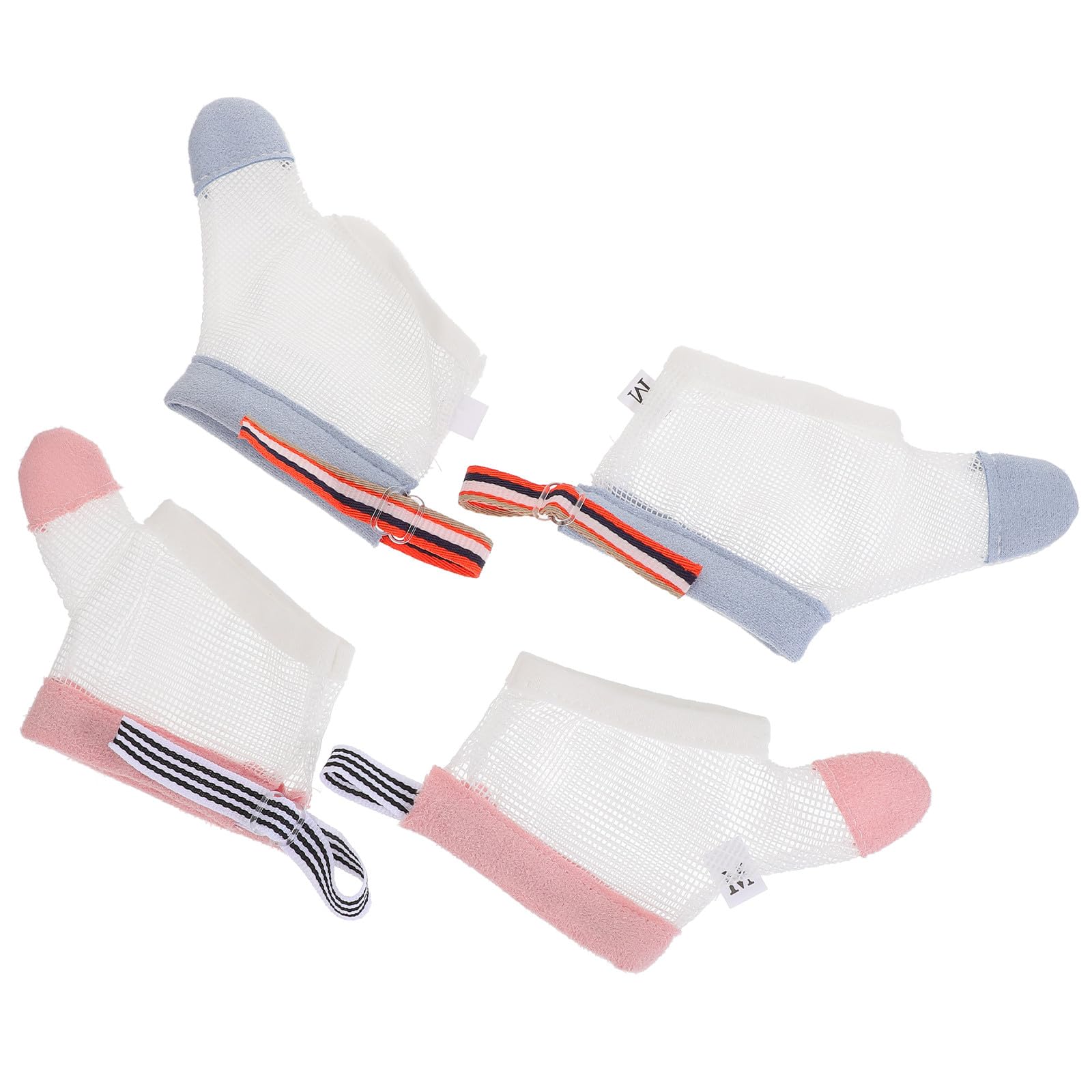 HEMOTON Lot de 2 Paires de Protège-pouces en Nylon Respirant pour Bébés, Arrêt Succion des Doigts, Adapté aux Nourrissons de 6 à 22,5 Kg