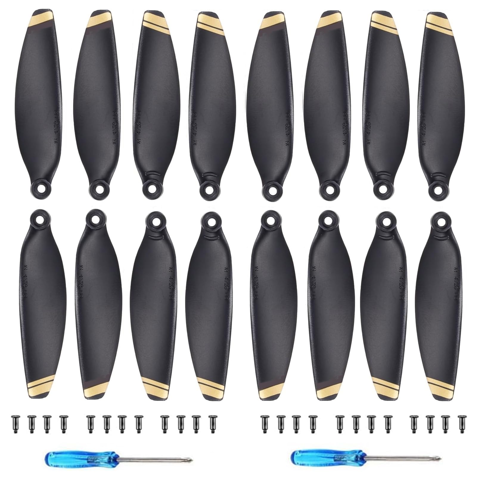 Bocguy 16 Pcs Drone Mavic Mini Hélices, modelo 4726 Hélices para Mavic Mini Accesorios Reemplazo de Drones con 24 Tornillos & 2 Destornillador, Bajo Ruido & Estable (Plata) — view 24