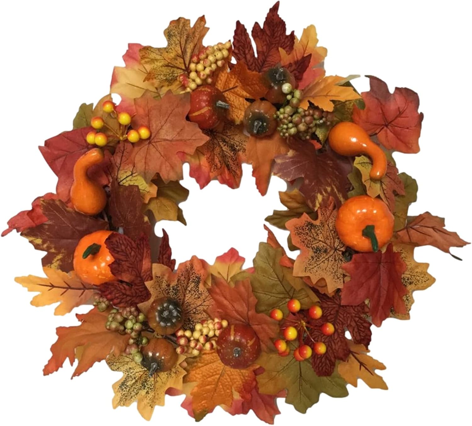 【セール】人工リース装飾 3個 人工花リース 感謝祭 ハロウィン 植物 シミュレーション植物 ガーランド 装飾 壁掛け お祭り お祝い 玄関/