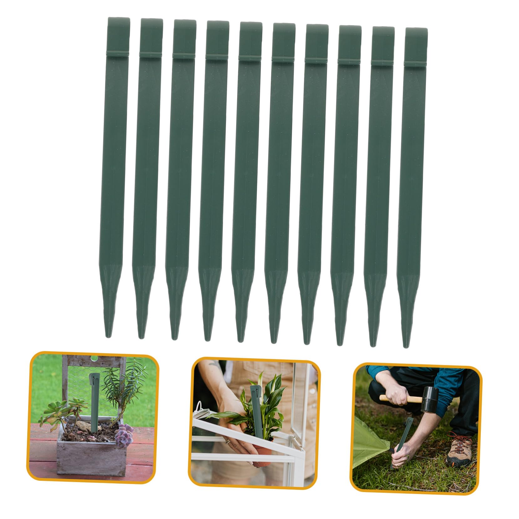 Gatuida 10pezzi Picchetti per Bordure da Giardino in Picchetti per Paesaggistica Fai da Te per Fissaggio Prato e Tessuti Resistenti e Riutilizzabili