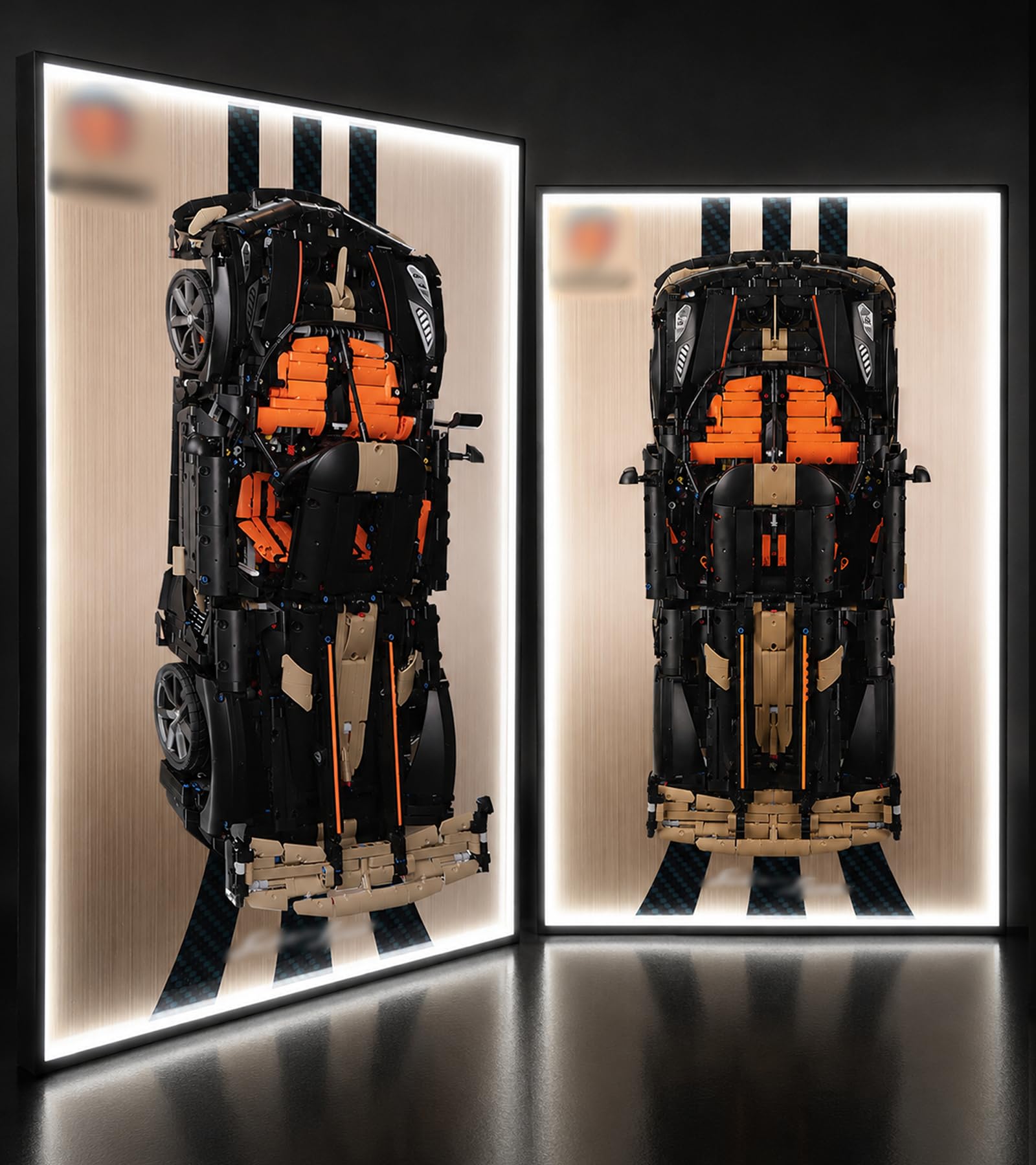 Display Wallboard with Led for Lego Technic 42232 Koenisgegg Sadair's Spear
