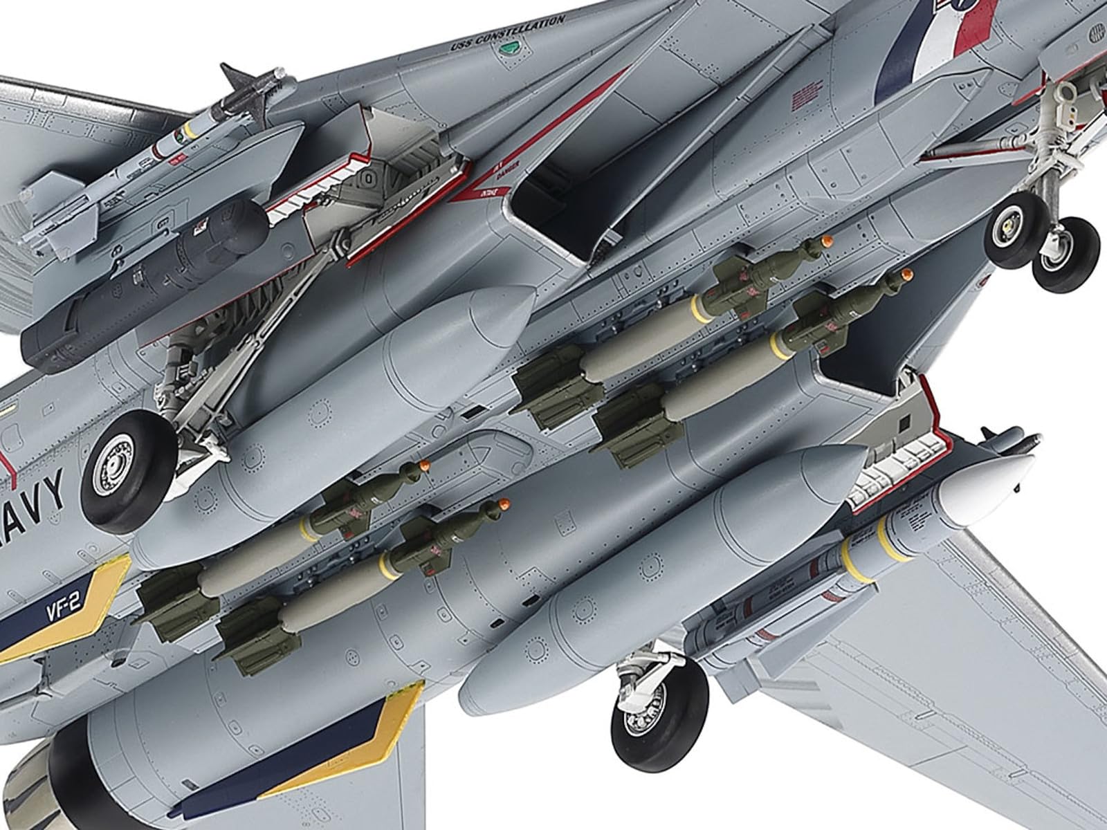 Tamiya 60795 1:72 Grumman F-14D Tomcat - originalgetreue Nachbildung, Plastik Bausatz, Basteln, Modellbausatz, Zusammenbauen, unlackiert, Modellbau, 1:72, Militärbausatz, unbunt