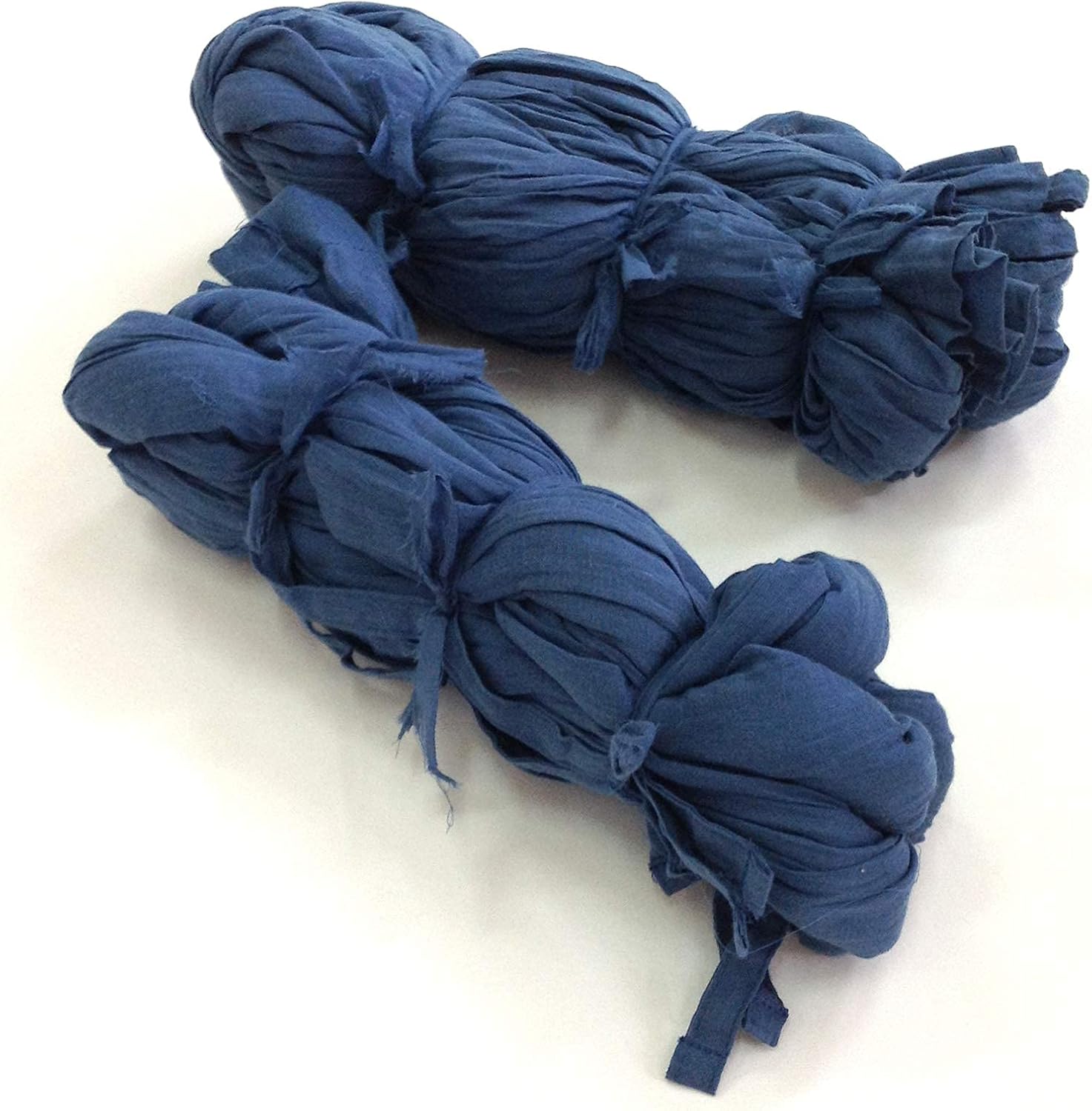 TARAN LIVING Cotton Sheer Crinkle Curtains 84" Long for Bedroom Living Room 42" Wide Décor Window Treatment Rod Pocket 2 Panel Curtain Drapes for Home Decorations - Blue