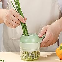 Vista 2 de 5 in 1 portable handheld electric vegetable cutting machine,Electric Vegetable Cutter, multi-functional vegetable and fruit electric cutting and