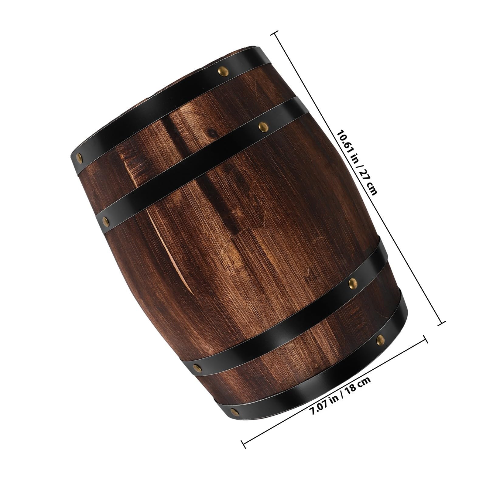 DECHOUS Botte Decorativa in Legno Rovere, Stile Antico Marrone