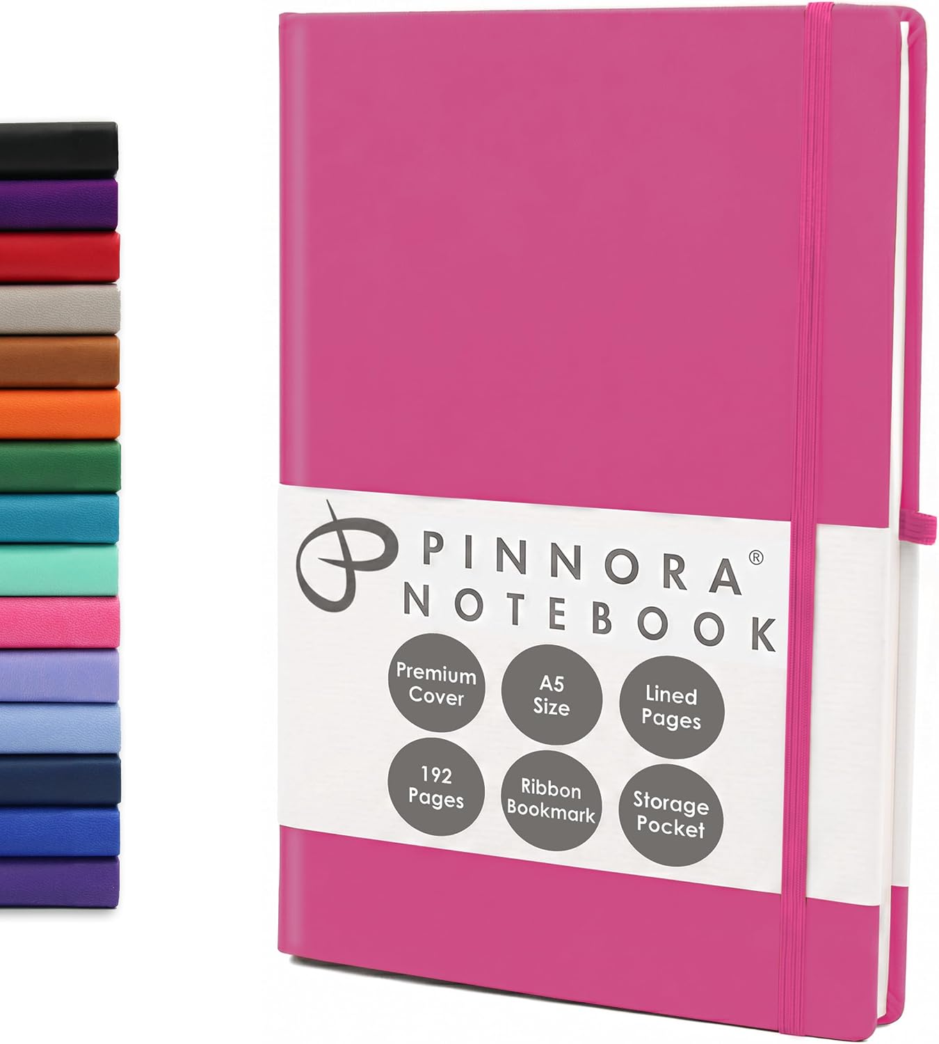 Deep Pink 5.95"x8.45" Notebook – Everyday Journal Note Book & Monthly Planner, 192 Pages, Notebooks for Education, Office & Travel, Durable Cover, Smooth Paper, Ideal Lined Note Pad