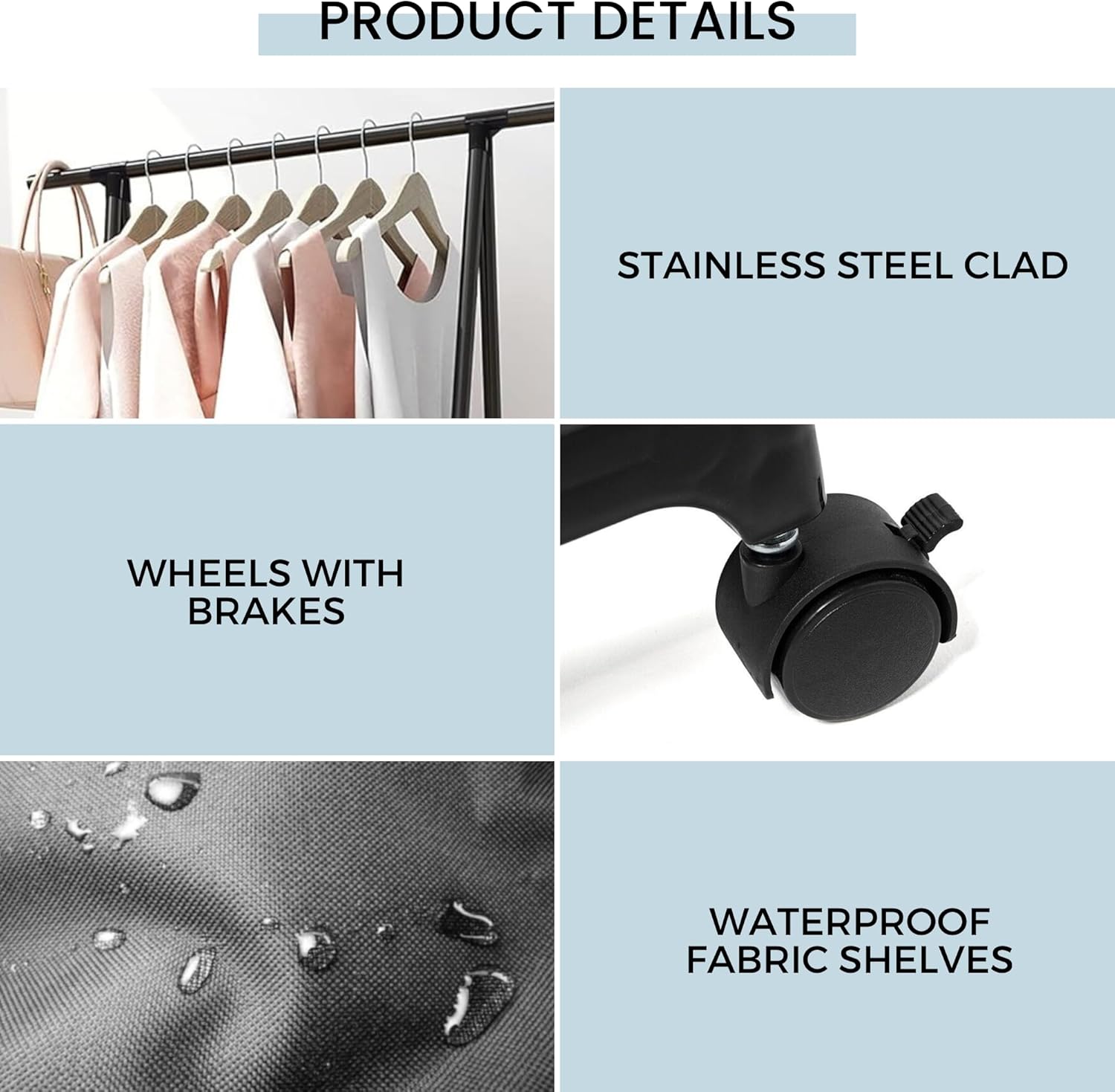 Kompletne zmontovaný stojan na šaty