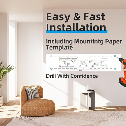 Miniatura 8 de Soporte de pared de TV resistente de 85, 86, 98, 100 pulgadas, para televisores grandes de 55 a 120 pulgadas de hasta 220 libras y Vesa de 35.433 x