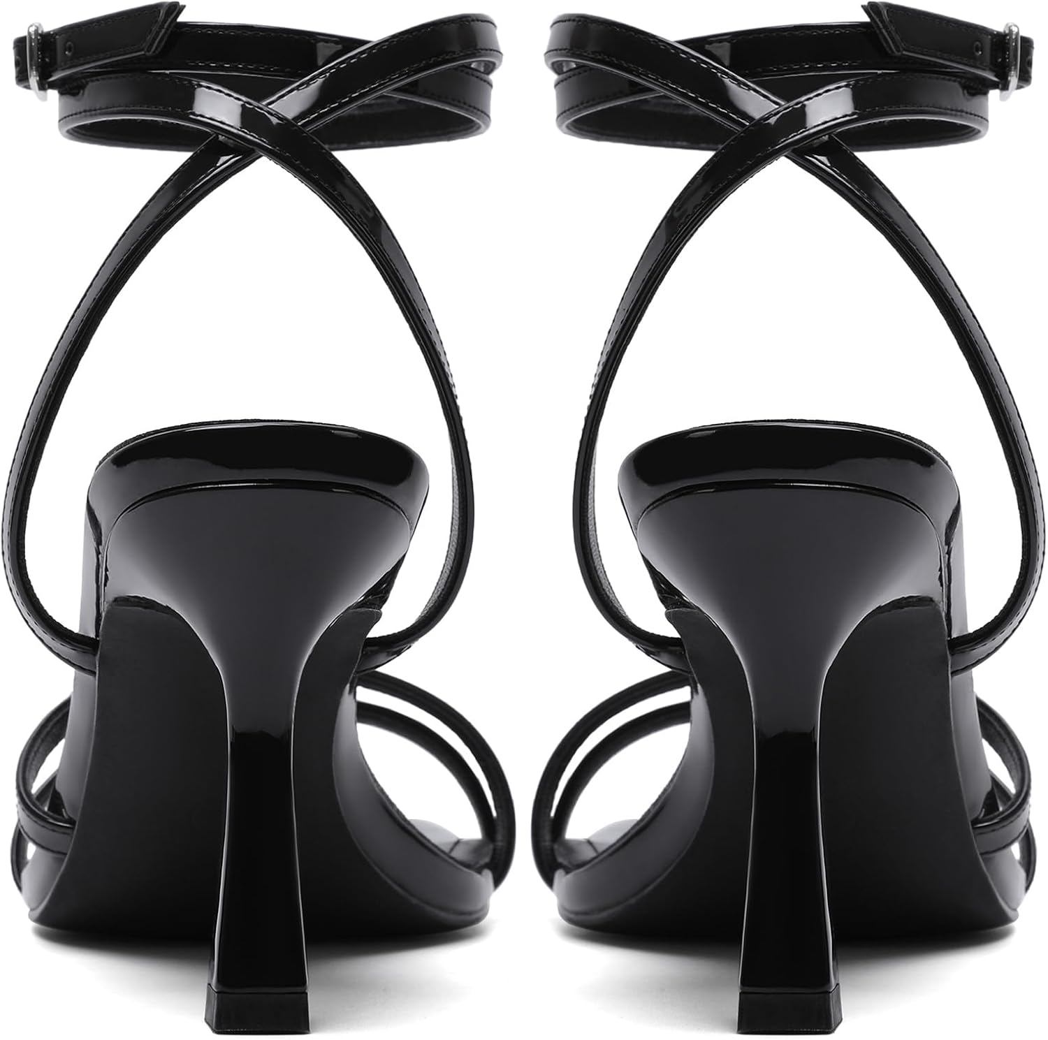 Mostrin Womens Sandals Strappy Heels for Women Ankle Strap Lace Up Square Open Toe Heels Tie Up Stiletto High Heeled Sandals for Prom, Party, Daily Wear - Image 7