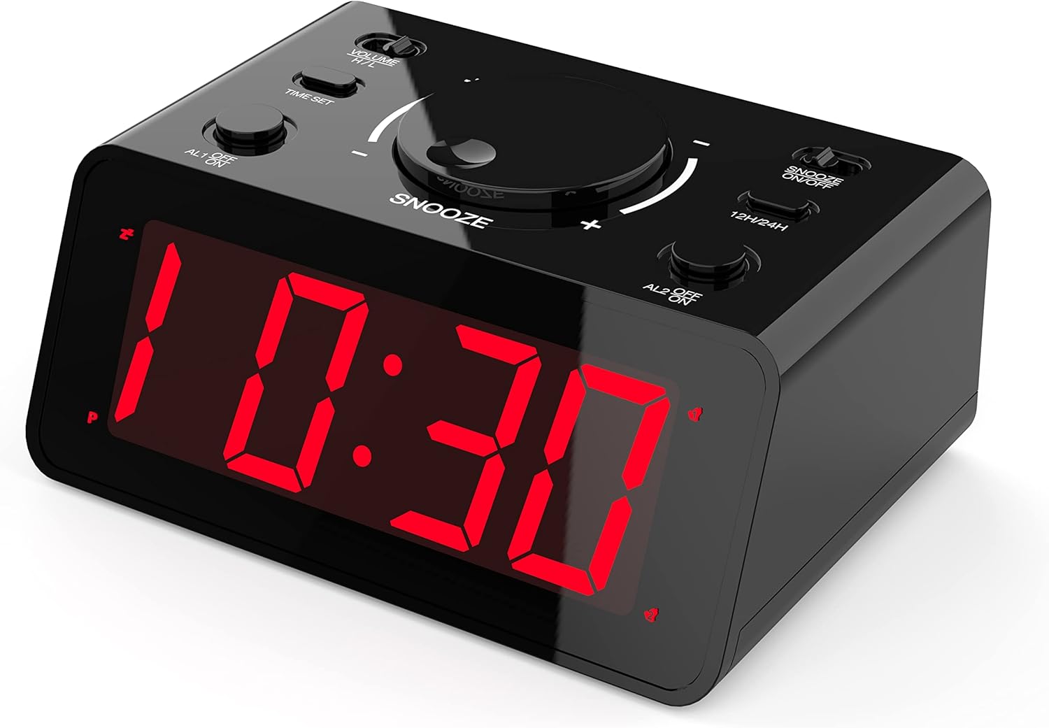 KWANWA LED Digital Desk Alarm Clock Battery Powered only, Dual Alarm