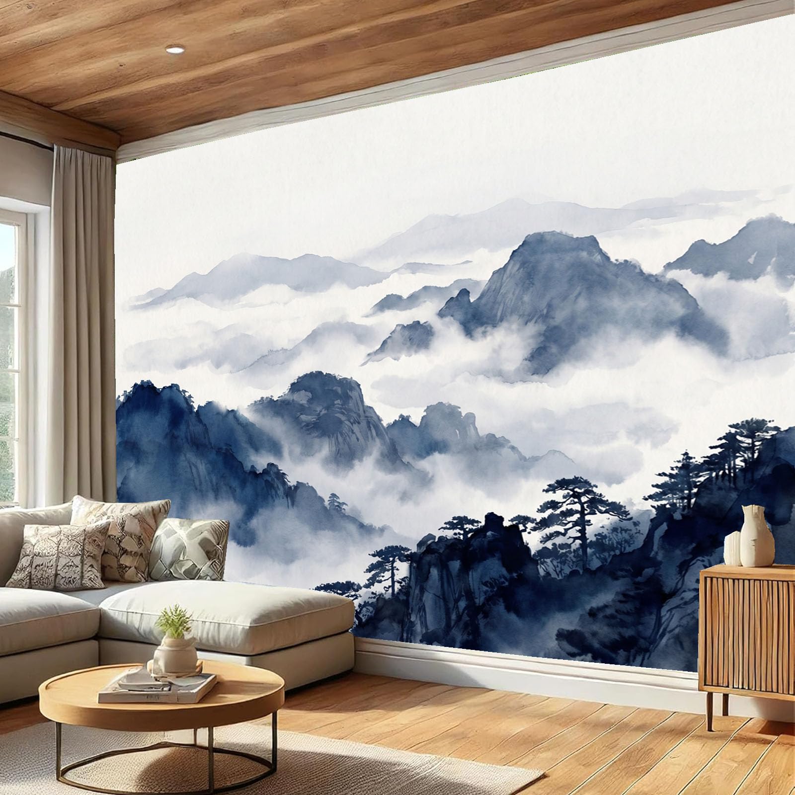 Papier Peint Panoramique Facile d'Entretien pour Agrandir une Chambre