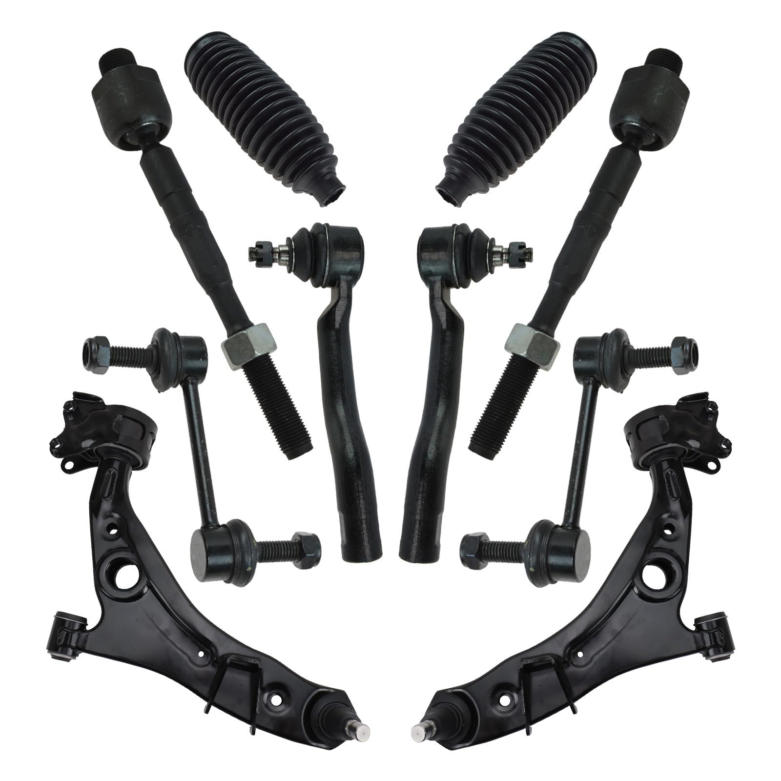 TRQ Front Steering & Suspension Kit Compatible with 2007-2014 Ford Edge 2007-2015 Lincoln MKX