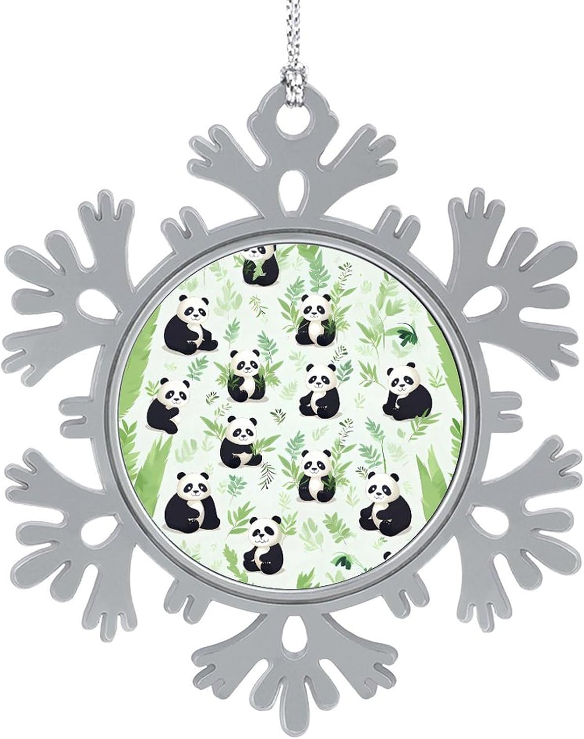 Lion U.S. Flag Personalized Christmas Snowflake Ornaments Custom Xmas Tree Hanging Decoration for Party Holiday