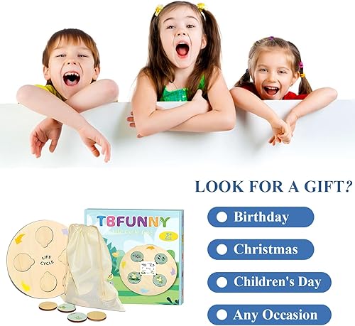 Miniatura 7 de TBFUNNY Juguetes de ciclo de vida para niños, kits educativos de ciencia, juguetes Montessori para niños de 3, 4, 5, 6 años en adelante, aprendizaje