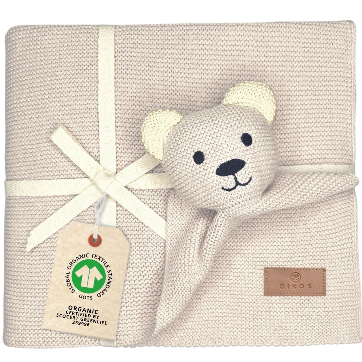 Doudou Personnalisé Bébé Gaosh Avec Prénom Brodé - Couverture Peluche 27x27 Cm, Anneau De Dentition - Choix De 6 Motifs Animaux - 6