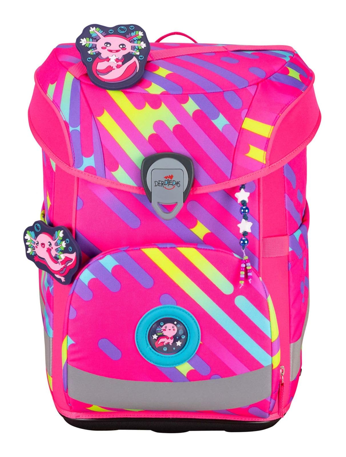 DerDieDas Schulranzen Set 5-TLG. ErgoFlex Easy NEON Punkie
