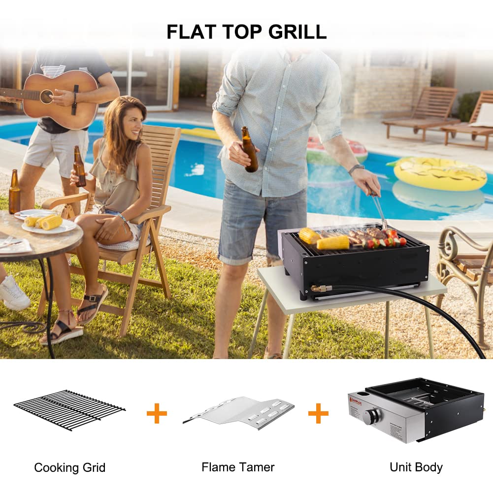 Camplux Propane Gas Griddle Grill, 15,000 BTU Griddle