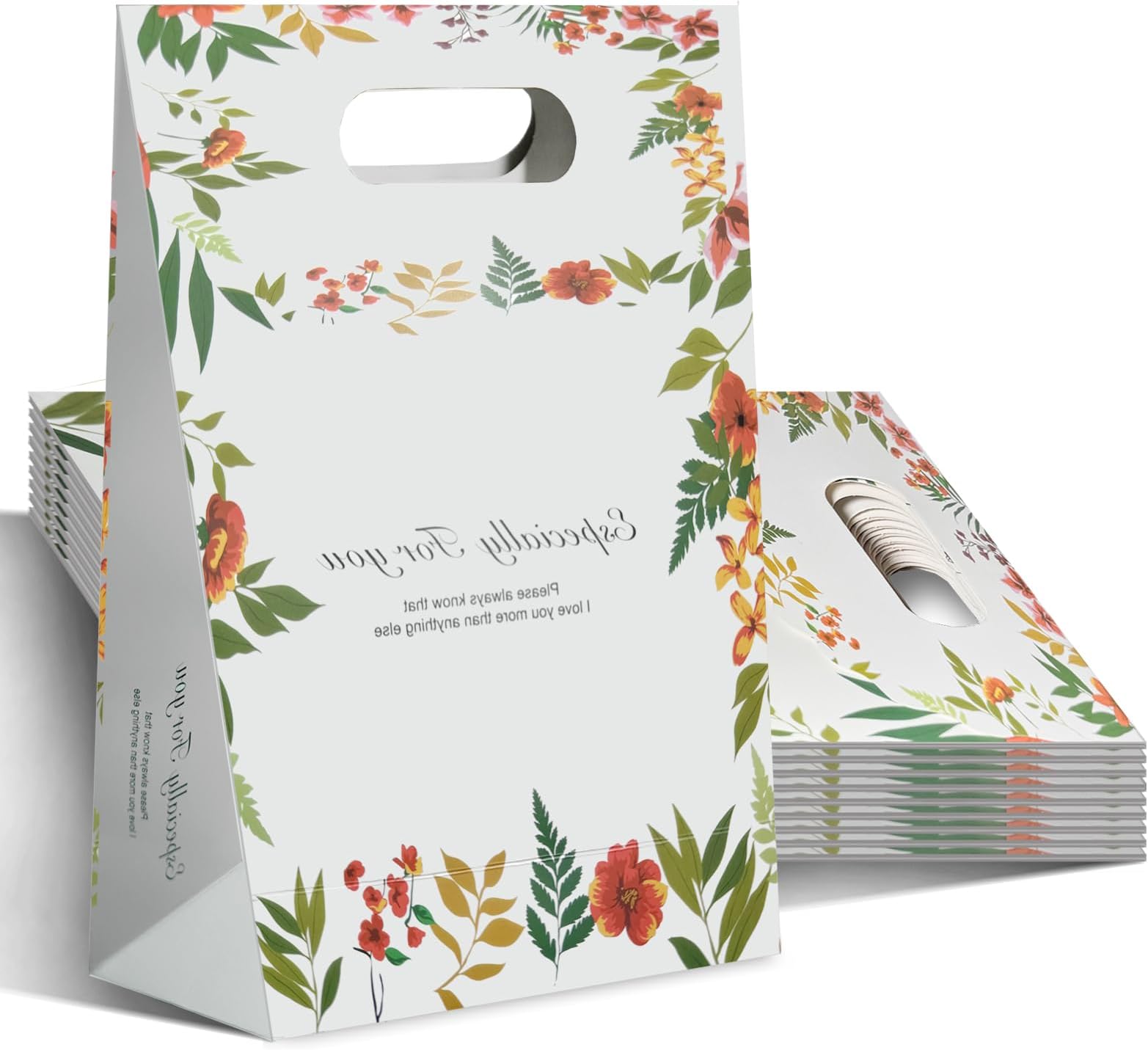 SOIOBLQY White Card Paper Bags, Snack Bags, Bread Bag, Craft Bags, 100