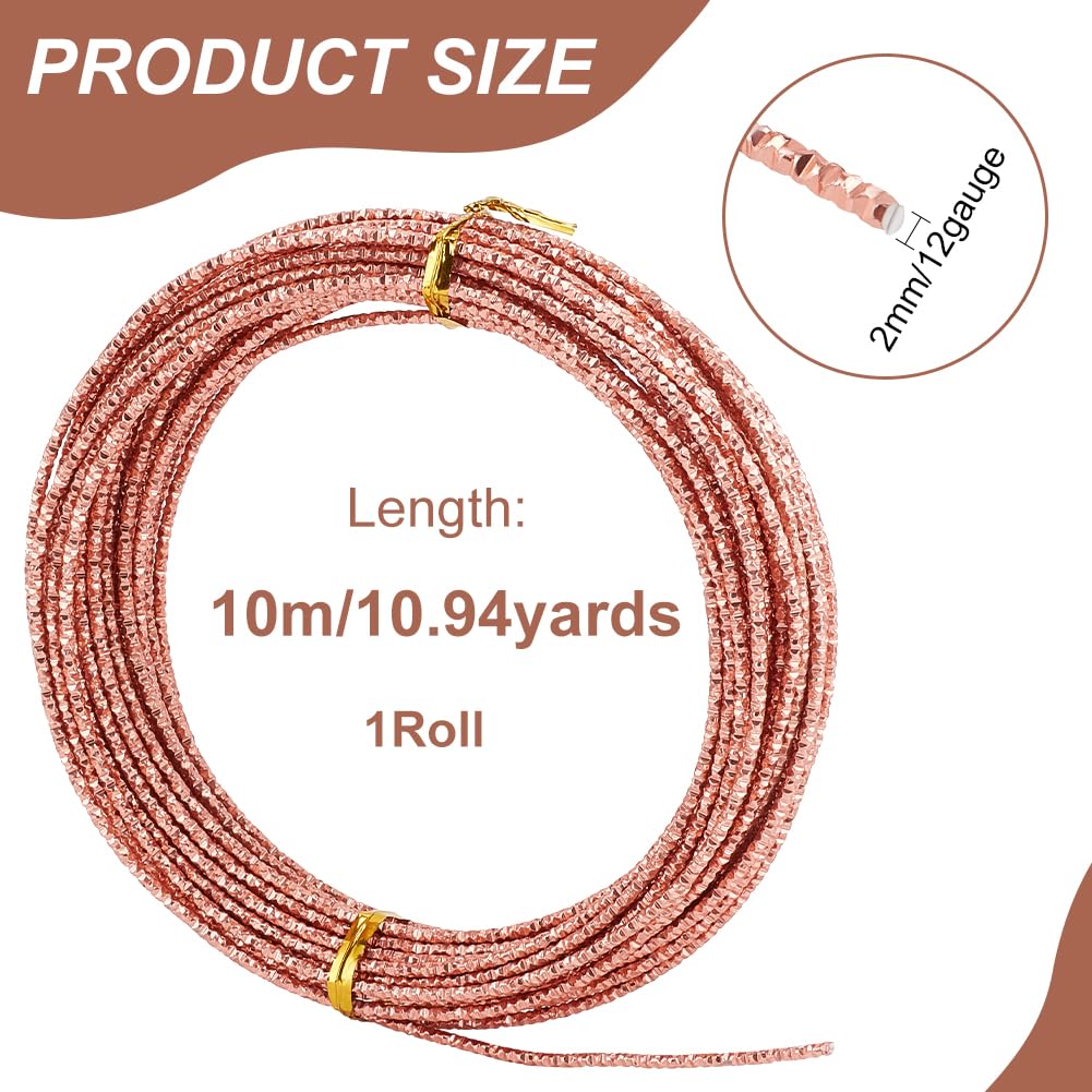 Filo Alluminio Creative Beads Per Gioielli – Rosa Chiaro – 2 Mm X 5 Metri – Taglio A Diamante - 5