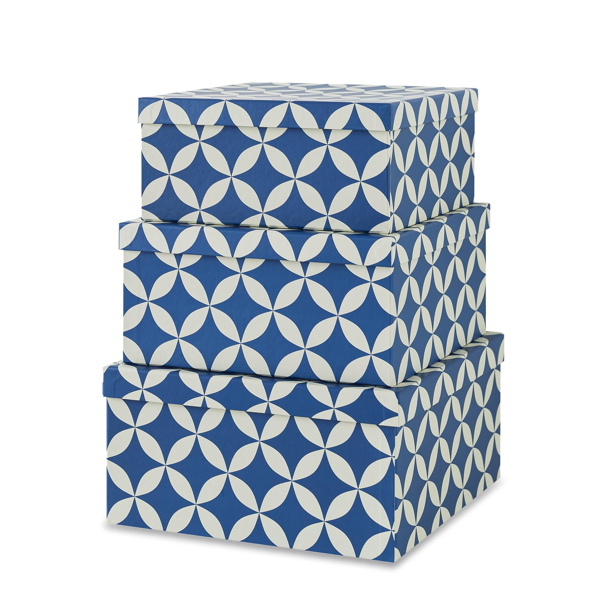 Boîtes décoratives en carton de qualité supérieure | Boîtes à souvenirs bleu marine 28 cm
