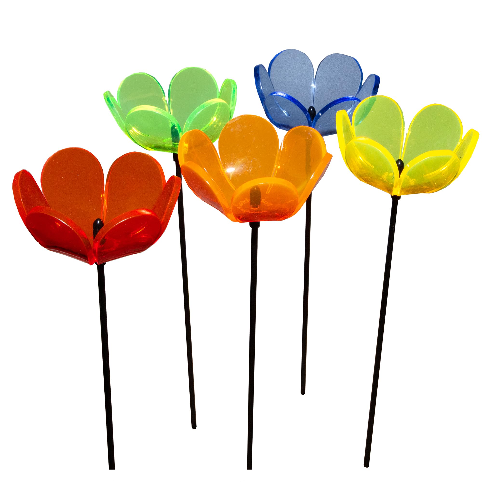 Attrape-Soleil Tulipe Extérieur Décoration Jardin de Couleurs Plastique