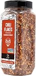 Soeos Flakes de Chili haut de gamme Sichuan 7 oz (198g) Toutes naturelles, non-OGM, moyennes épices chaudes pour la cuisine.