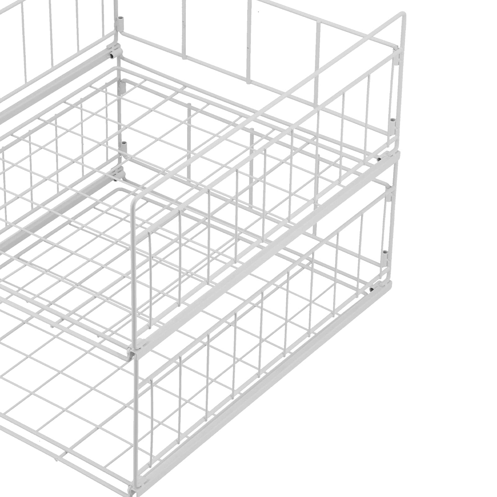 Aramox Estante de Almacenamiento de Cocina Estante de Almacenamiento de Especias de Hierro Forjado 40 X 34,5 X 32 Cm Organizador de Gabinete Desmontable para Gabinetes de Despensa, Armario, Baño,
