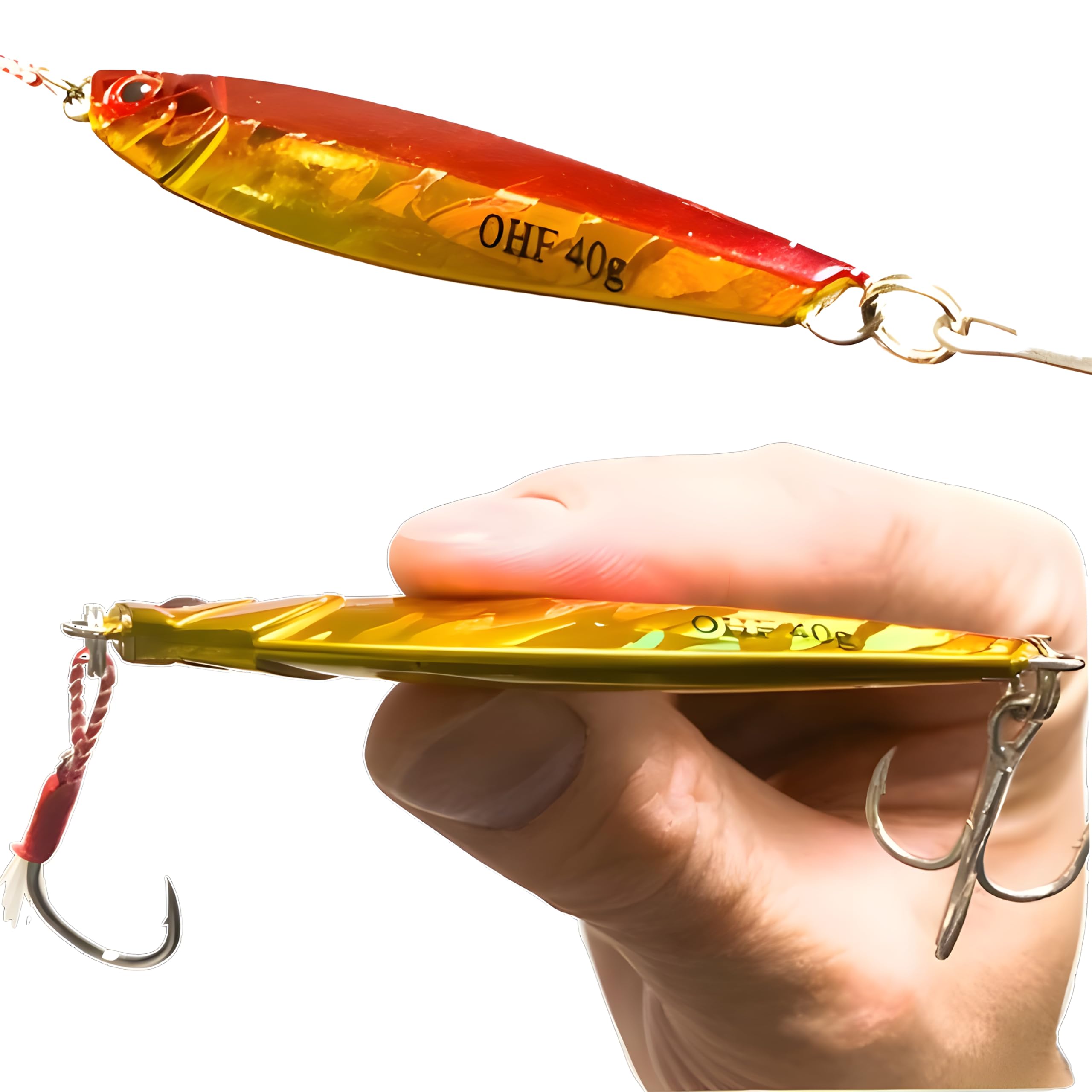 Amazon.co.jp: OHF メタルジグ セット 30g 7㎝ 40g 8㎝ メタルジグ