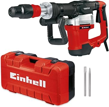 Einhell Crusher TE-DH 32 (1,500 W, 32 J Single Impact Power, SDS-max, Vibration Reducing Handle + Softgrip, Pointed/Flat Chisel + E-Box Included) - 4139099