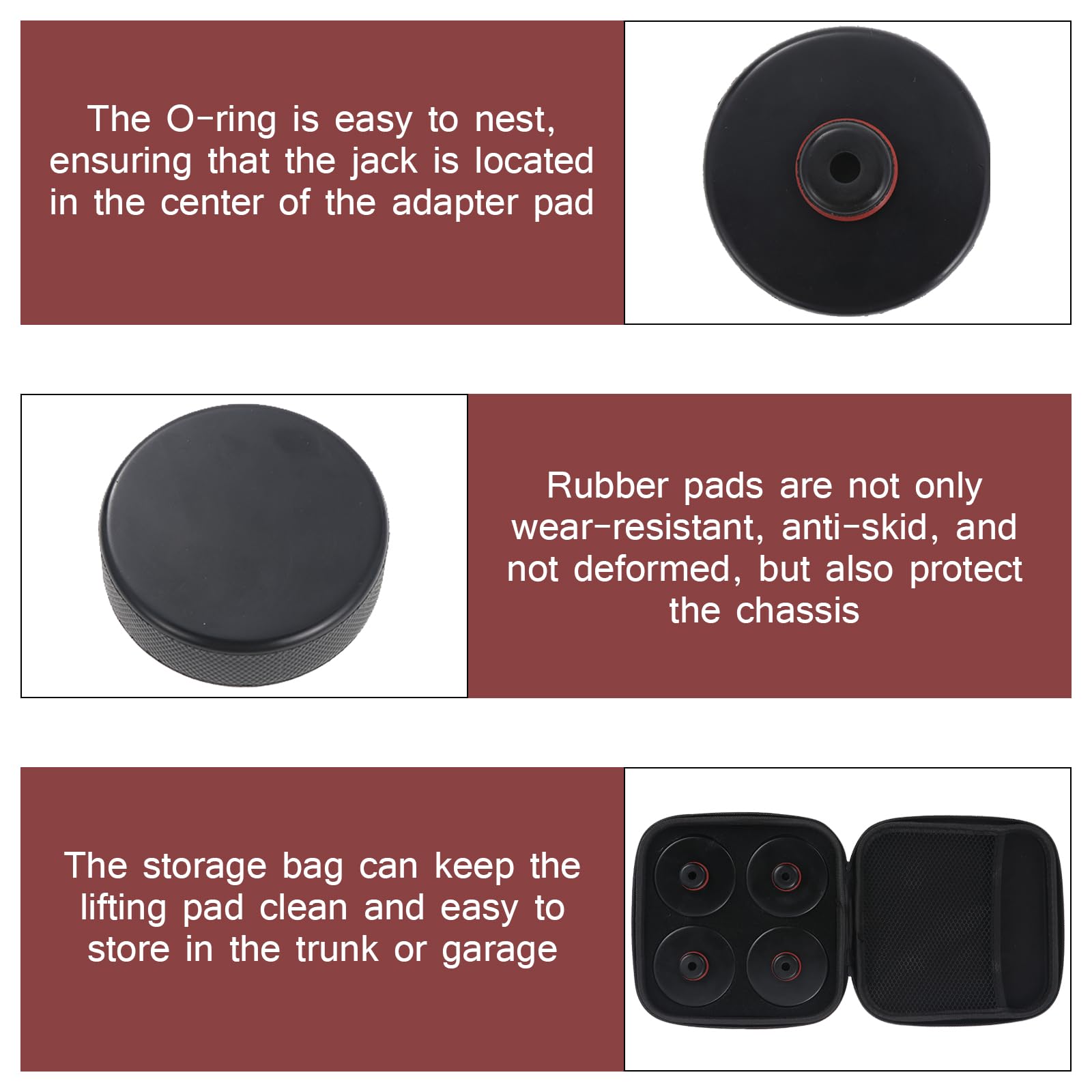 Tesla Jack Pad per Model 3/Y/S/X - Supporto in Gomma per Sollevatori da Pavimento - Protegge Batteria e Telaio