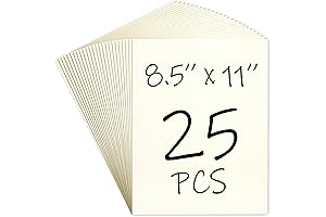 Cream Cardstock Paper - 25 Sheets of Thick 8.5x11 Cardstock