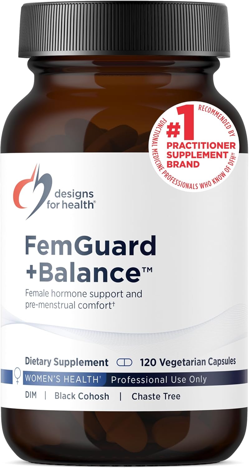 Designs for Health FemGuard + Hormone Balance for Women - DIM, Black Cohosh, Calcium D-Glucarate, EGCg Green Tea Extract & Chaste Tree Supplement for Mood Support & Estrogen Metabolism (120 Capsules)