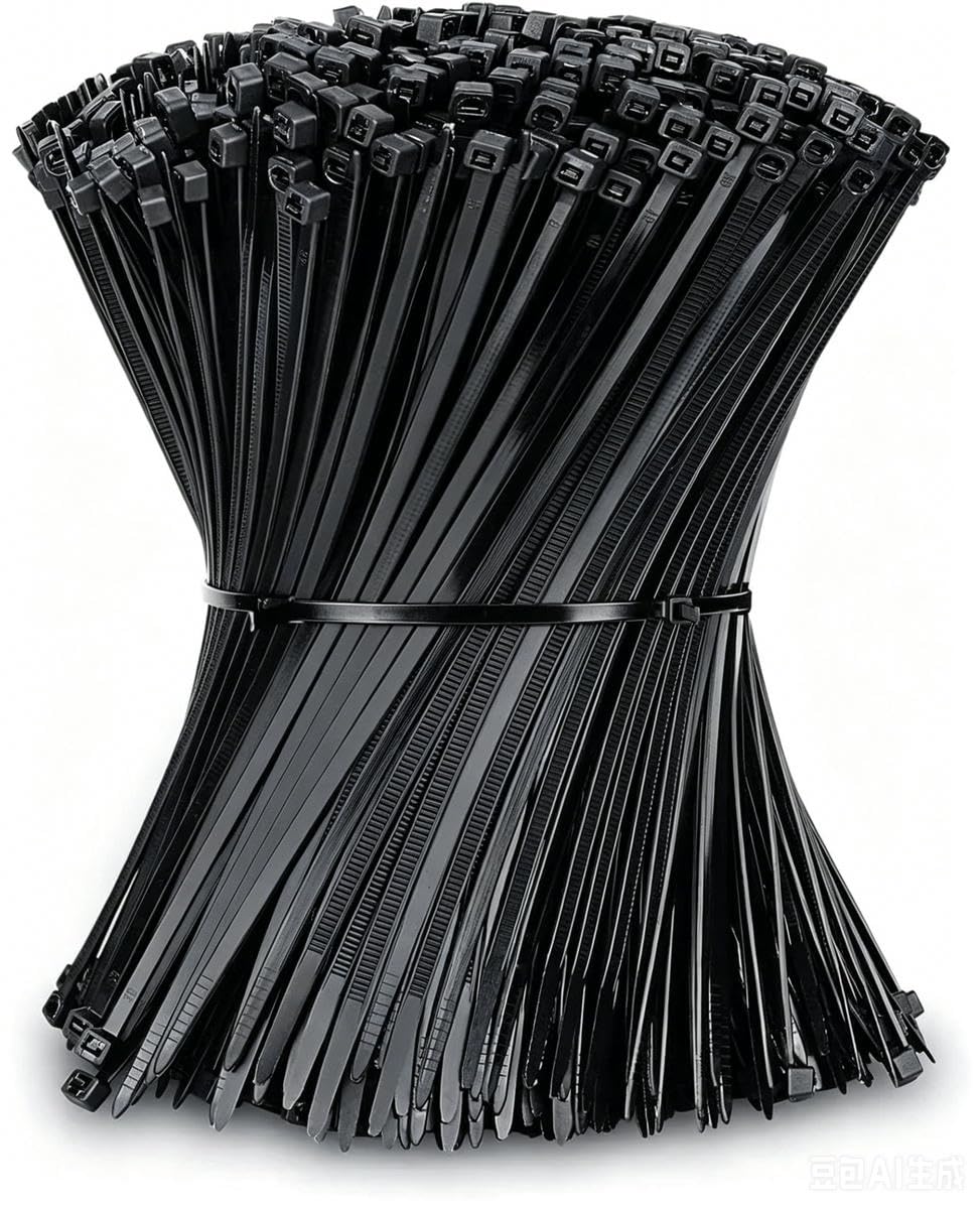 Bsguz Black-3X150mm 10-1000 Pcs Clamping Collar Rilsan Cable Ties Clamp Greenhouse Clamps Self-Tightening Necklace Belts-100Pcs