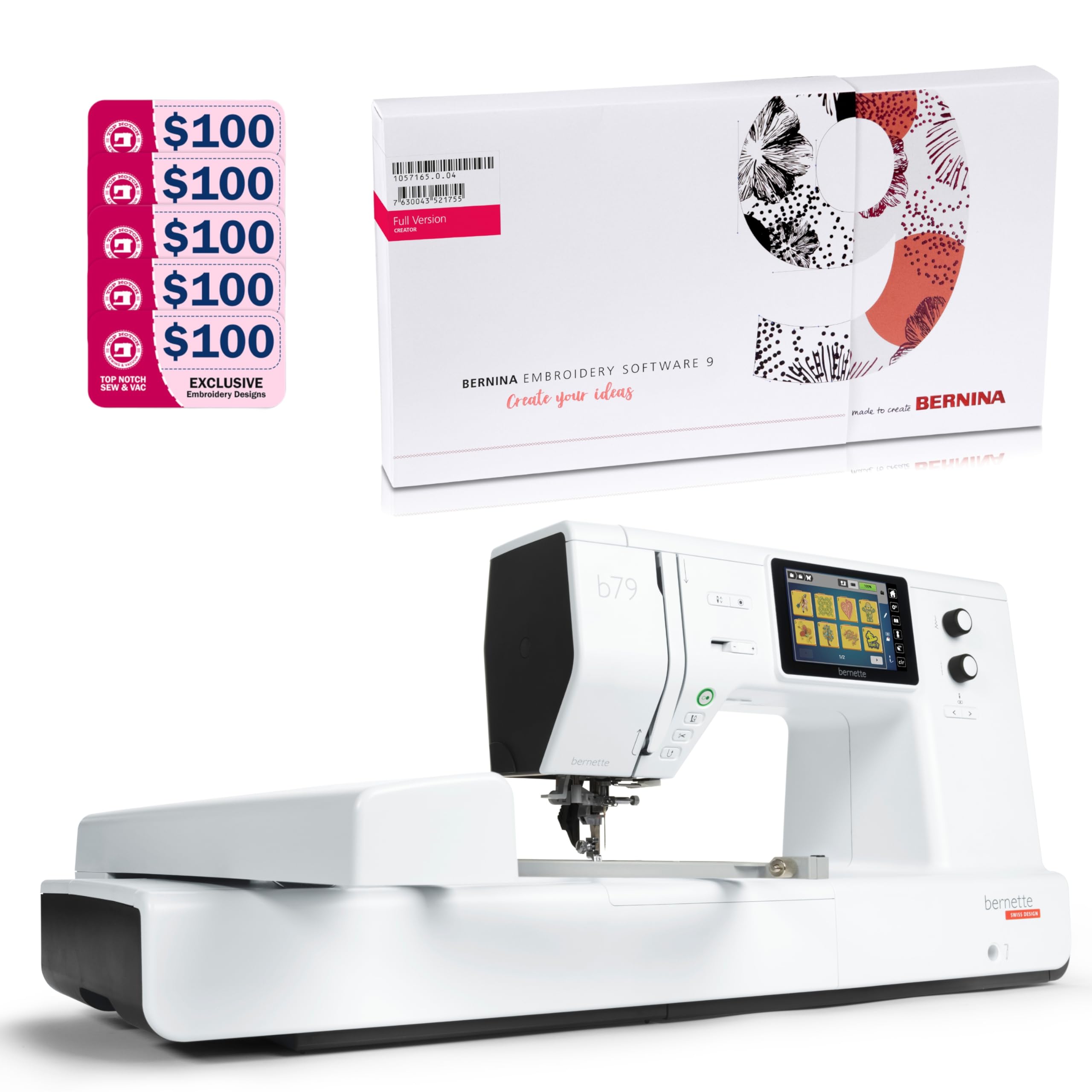 BernetteB79 Machine with Bernina Embroidery Software 9 worth $1,199 Gift! plus $500 Embroidery Design Tools