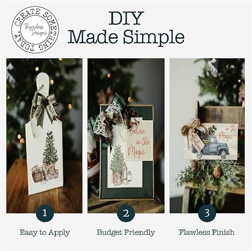 Miniatura 5 de Transferencias para manualidades y muebles  3 hojas de diseño de 6 x 12 pulgadas  Transferencias de decoración del hogar  Calcomanías para muebles y