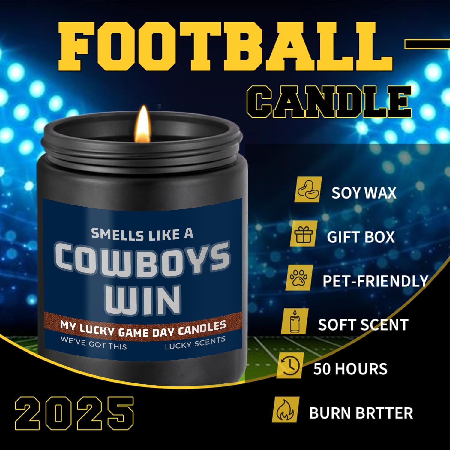 Smells Like A Win 香り付きキャンドル フットボールテーマ グッズ ファンショップ 男性 女性 スポーツスタッフギア