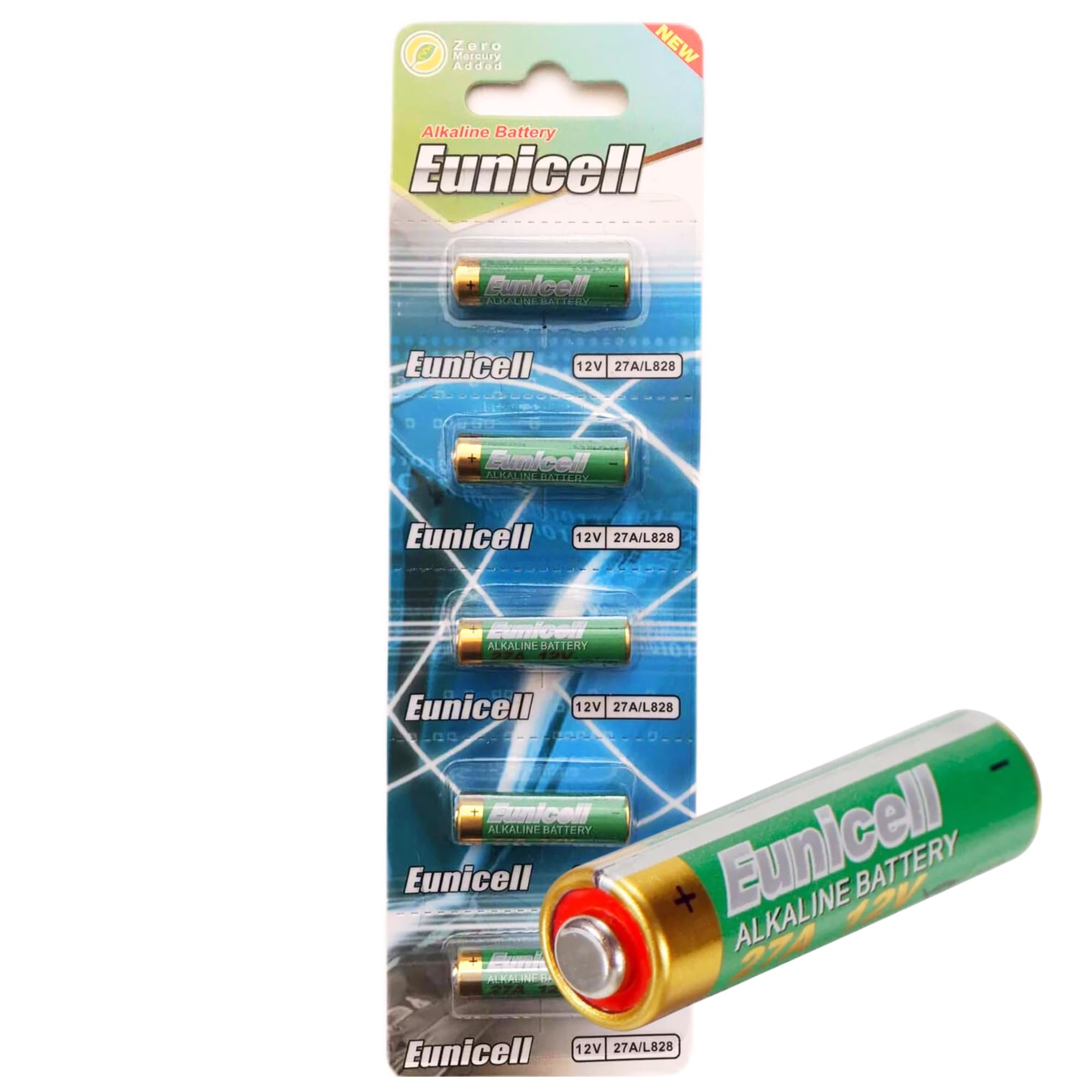 27A Alkaline Batteries (5 pack) A27 MN27 L828 for Remote Controls, Doorbells, Garage Door, Entry Systems, Hearing Aids, Toys, Dog Collars Laser Pointer, Medical Devices