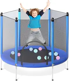 Cama Elástica Pula Pula Infantil grande 1,4 m com Rede de Proteção para Interior e Exterior