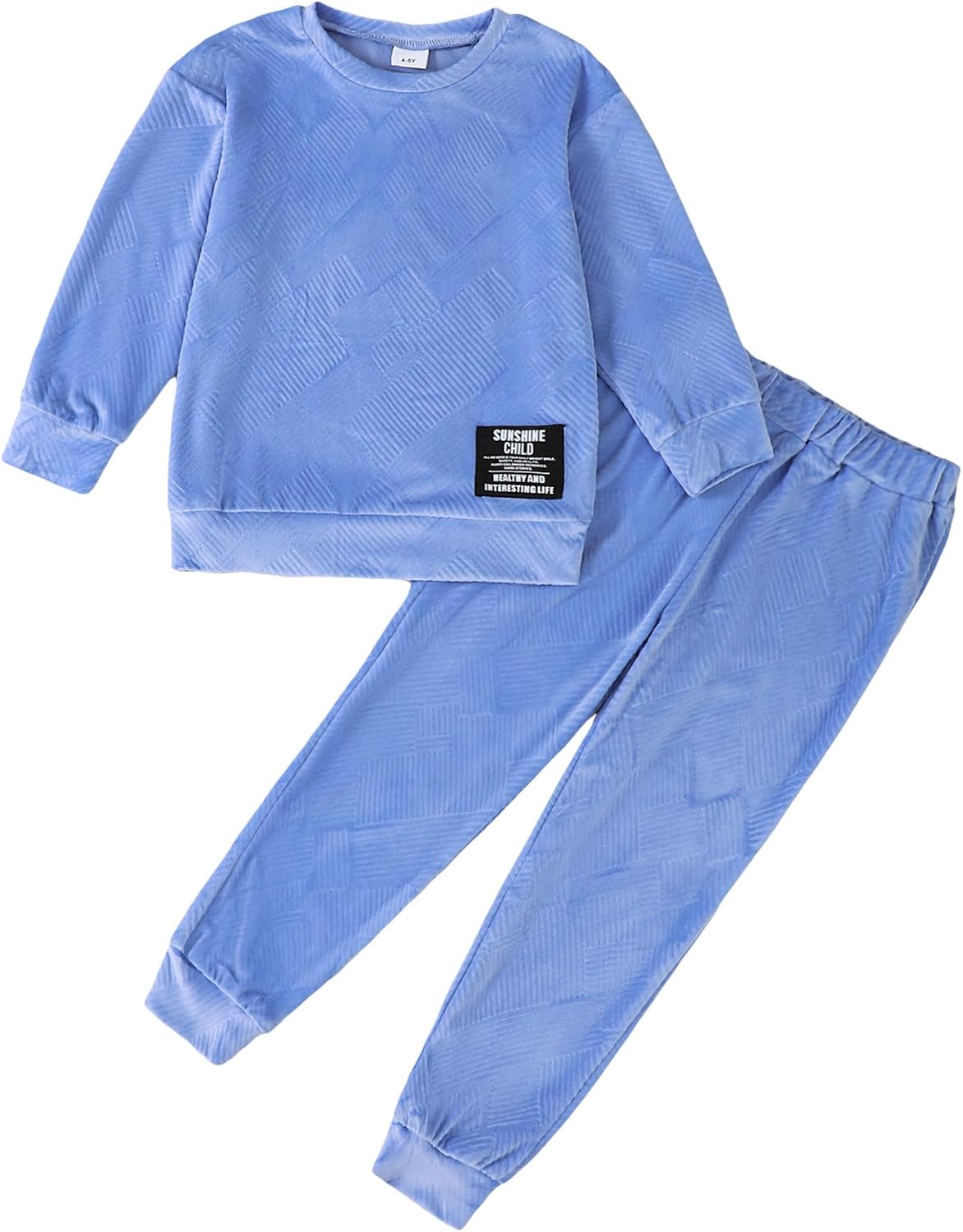 Toddler Boy Clothes Sets: Long Sleeve Round Neck Sweatshirts Casual Pants Sets Fall Winter Outfits for Boy 2-7 Years
