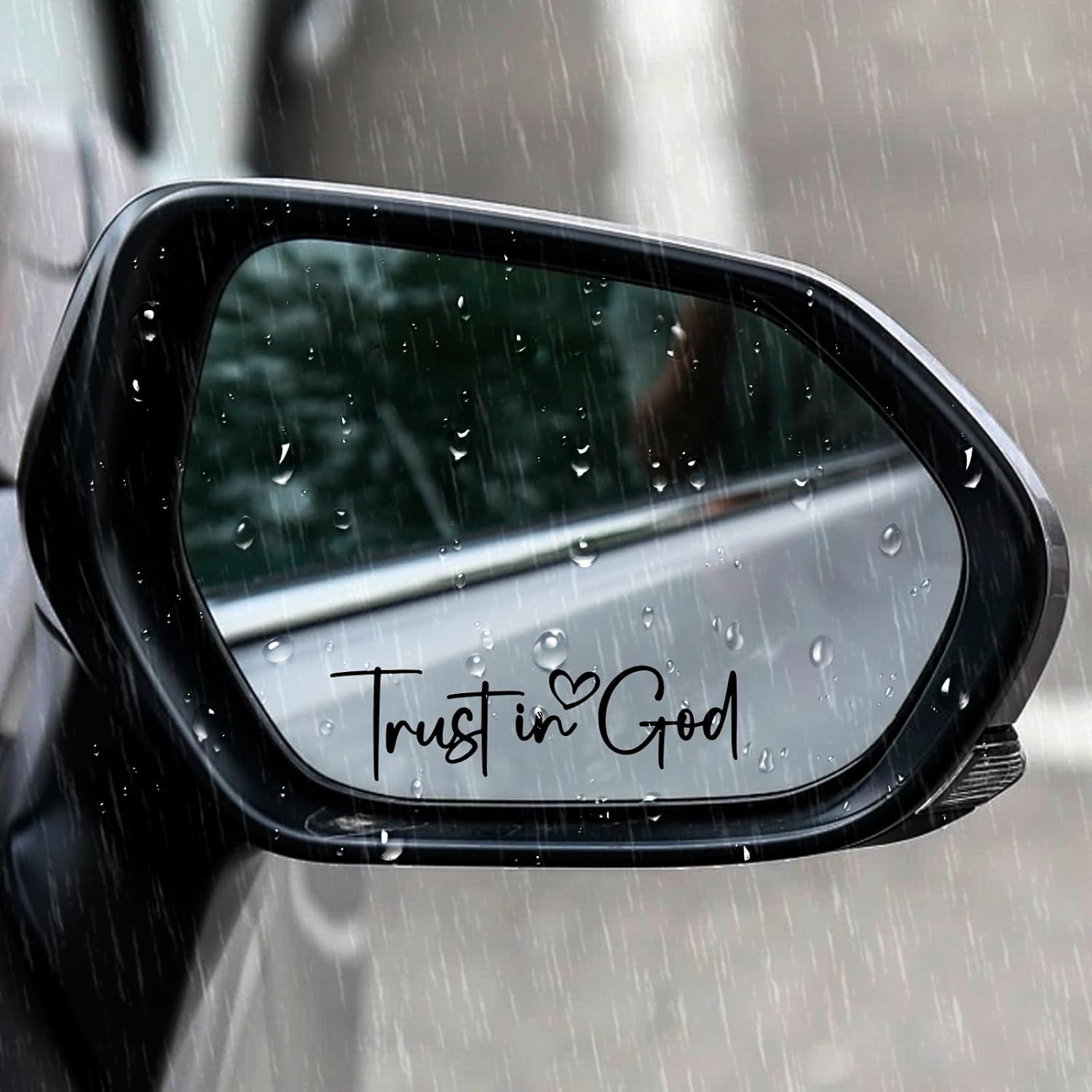 3 PCS Trust in God Rearview Mirror Decal, Vanity Mirror Stickers for Women, Automotive Vinyl Rear View Decorative Stickers, Self Affirmations Car Window Decal Car Accessories, Black - Image 5
