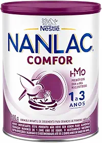 NANLAC Comfor Fórmula Infantil, para Crianças de 1 a 3 Anos, com HMO, Prebióticos, DHA, ARA e Nucleotídeos, 800g