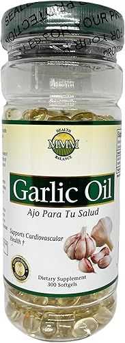 Aceite de Ajo Naturales AJO para Tu Salud 300 cápsulas blandas (paquete de 3 botellas)