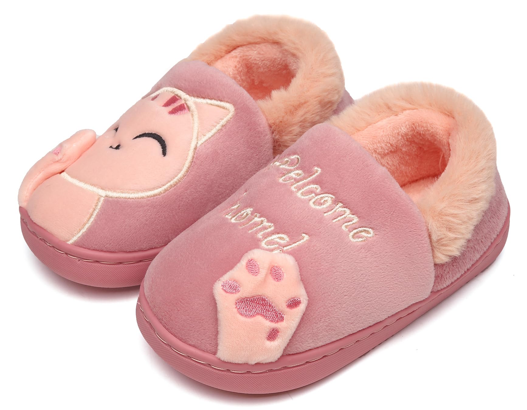 Vunavueya Pantofole per Unisex - Bambini e Adulto Ragazze Inverno Pantofole Scarpe Ragazzi Ciabatte Chiuse Donna Uomo Caldo Peluche Pantofola a Casa