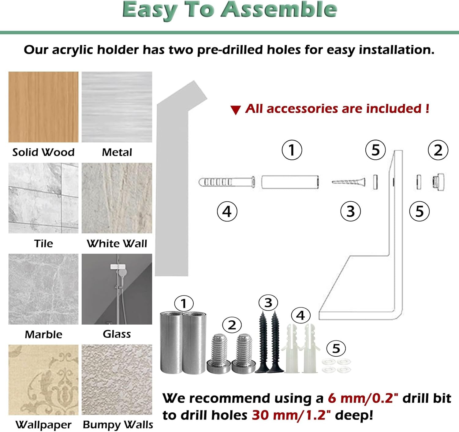 Wall Mounted Acrylic Magazine Rack - Blue Brochure Holder & Book Display Stand for Kids Room, Vinyl Record Organizer, Newspaper Shelf for Paper & Notebook (L120cm/47.2in)