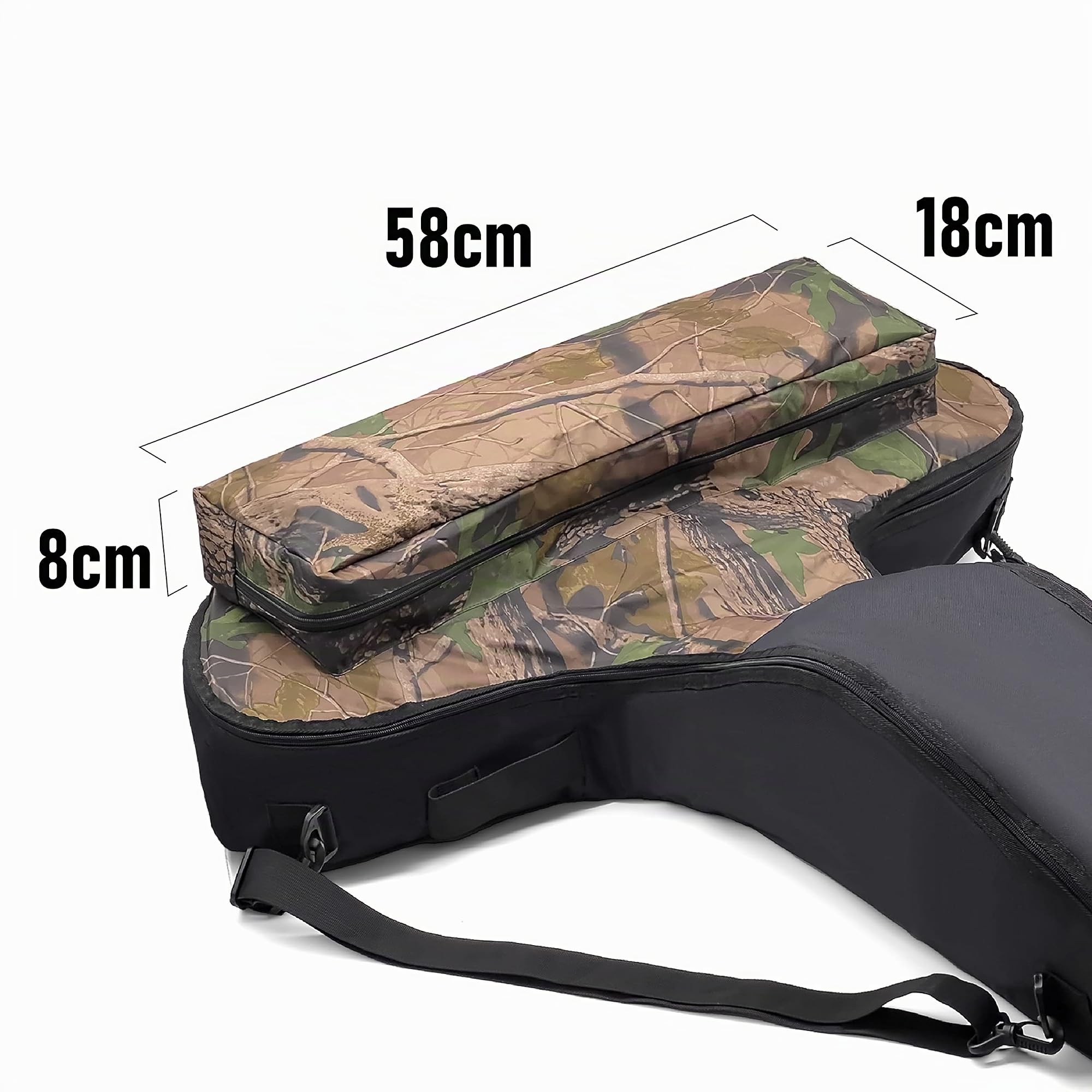 Alephnull Weiche Armbrusttasche für die Outdoor-Jagd Gepolsterte Armbrust-Aufbewahrungstasche in T-Shirt-Form Taktischer Armbrust-Rucksack für Armbrüste mit Zielfernrohr