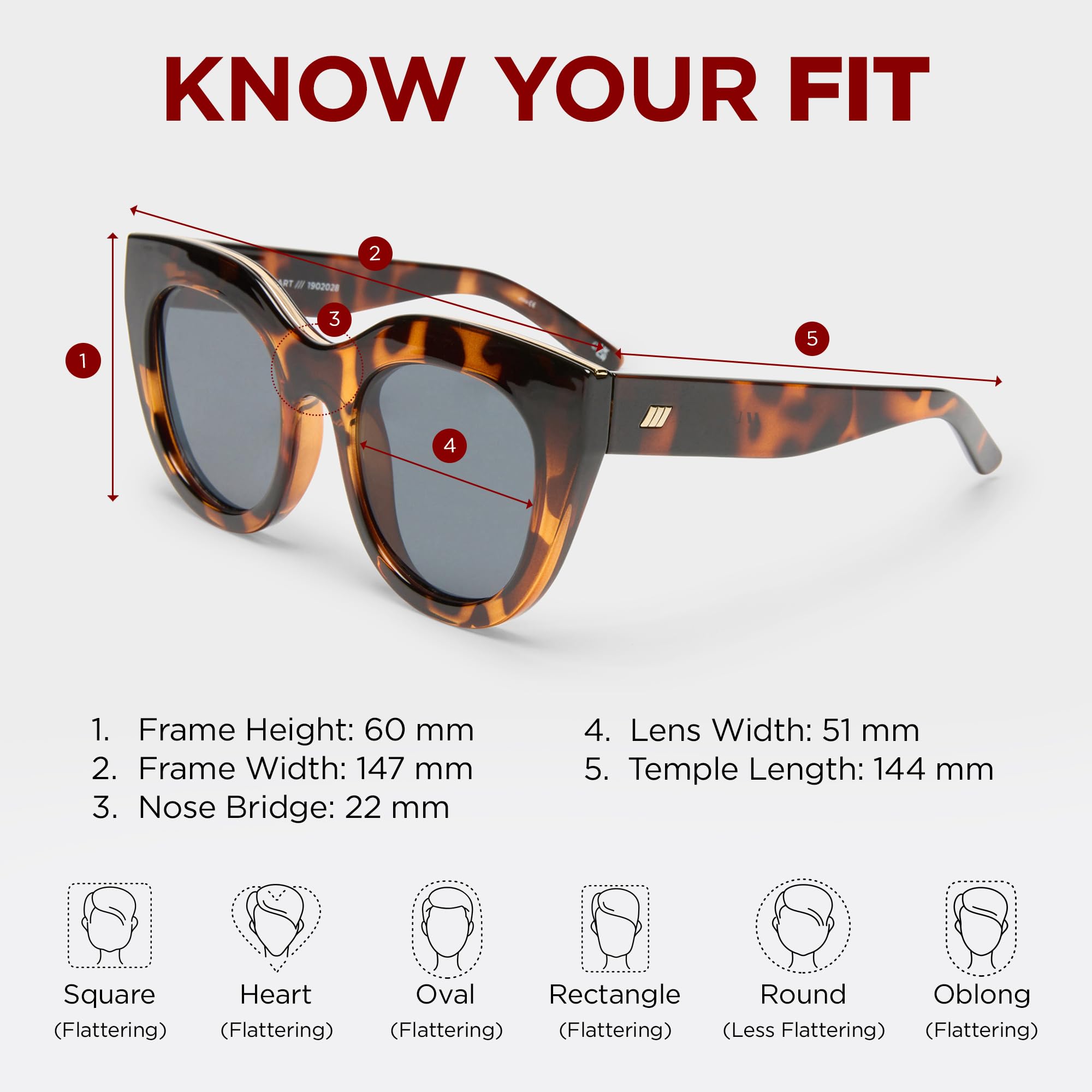 Le Specs. Air Heart Gafas Hombre (Pack de 1)