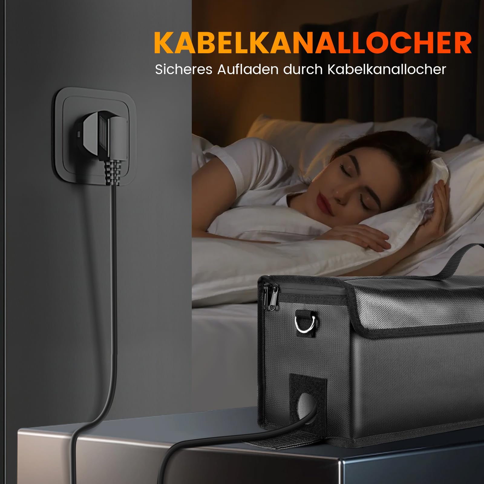 GUOOTU 2 Er Set Ebike Akku Tasche,Feuerfest bis 1400 °C,für Lagerung,Transport, Akku Tasche Wasserdicht Explosionssicher,Ebike akku schutzhülle Großraum (2, 49 x 15 x 15cm -2 Stück)