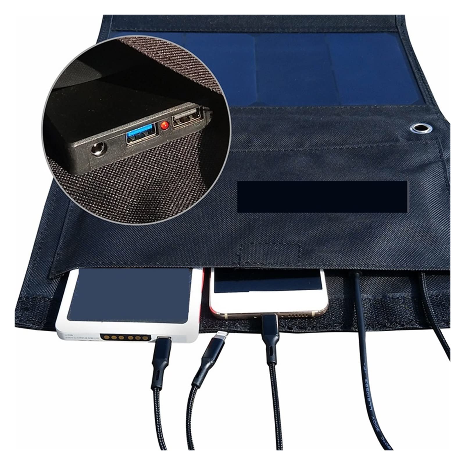 Pannello solare portatile con modulo di alimentazione solare, alimentatore for accumulo di energia da 42 W, supporto for pannello solare pieghevole for power bank, generatore