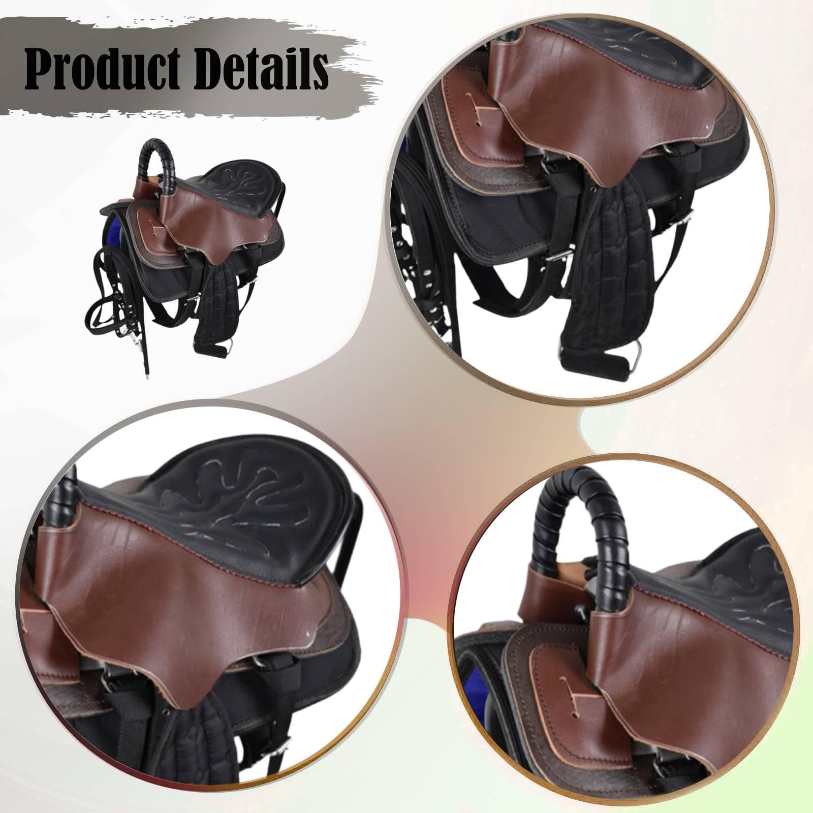 Par de Sillines, Asiento de Equitación, Fácil Montaje, Accesorios Deportivos Antideslizantes, Cómodos, Cojín para Equipamiento