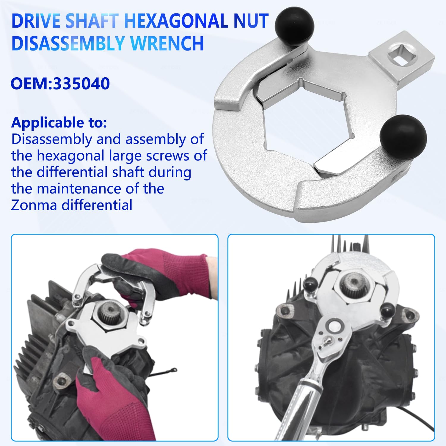 ZKTOOL Kit de herramientas para instalar y quitar diferenciales del eje de transmisión trasero, Compatible con BMW E70 E90 E91 E92 X3 X5 X6 RWD 4WD, Reemplaza 335040 335050 335060 335080 230020, con